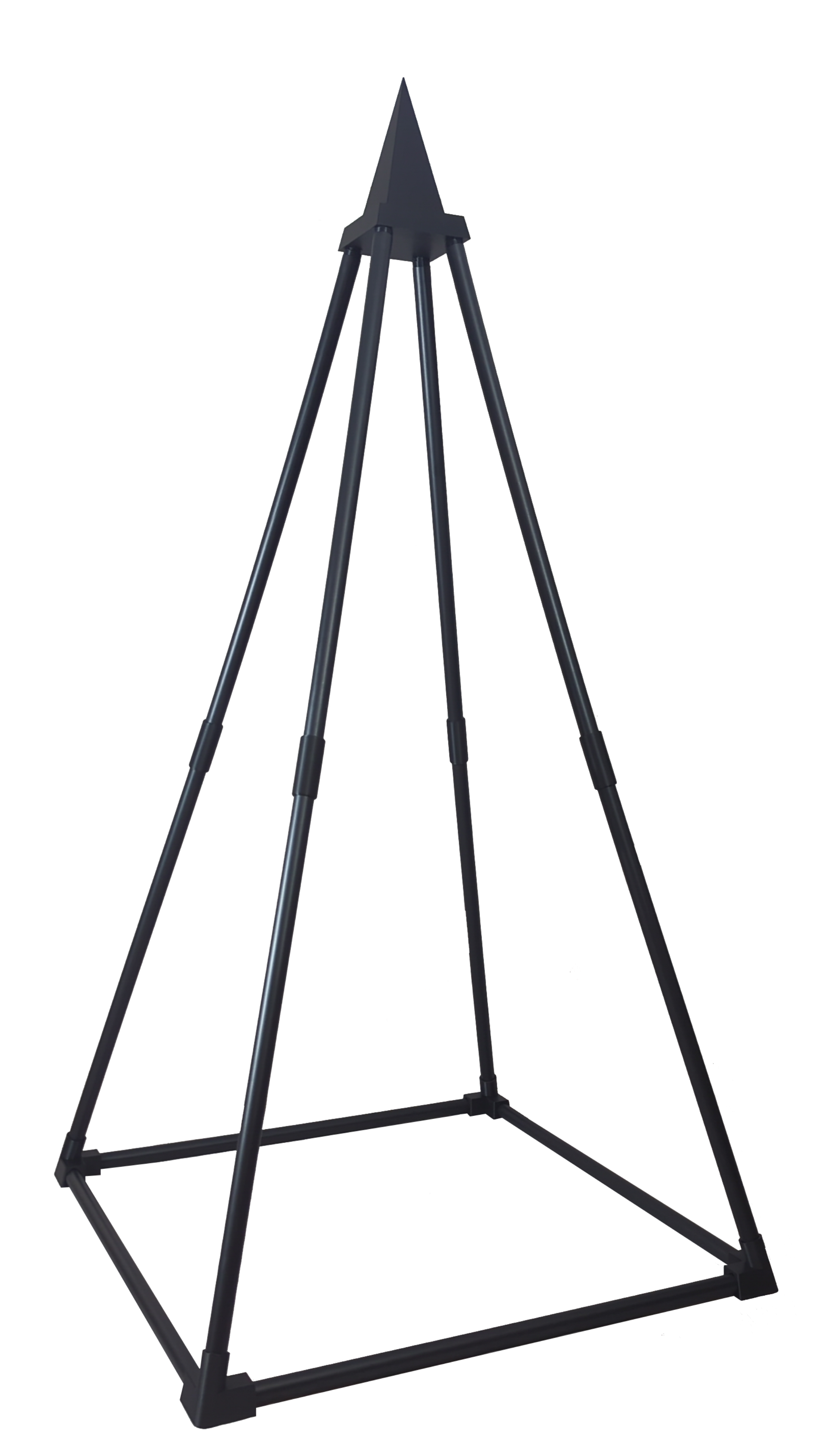 Frequency Powered Pyramid with black frame and capstone